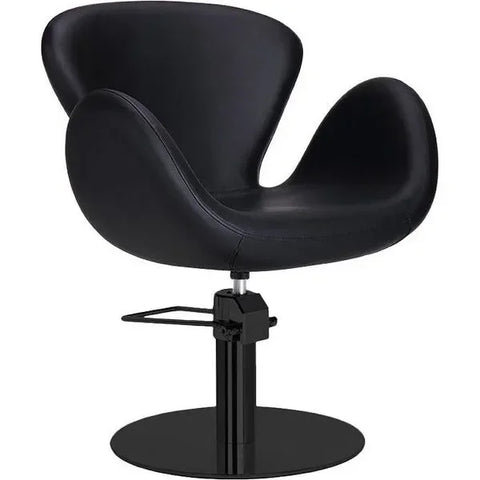 Friseurstuhl in eleganter Schwarz-Farbe mit ergonomischer Polsterung, Luxuriöser Friseur stuhl Chloe - Tiptop - Einrichtung
