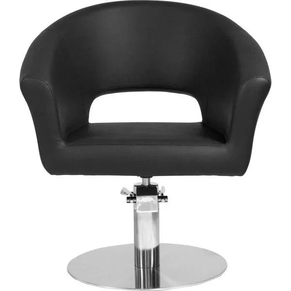Friseurstuhl Cosmo – Luxuriöser, eleganter Profisalonstuhl auf Chrombasis mit komfortabler Polsterung