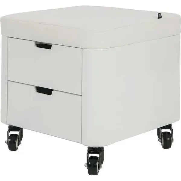 Fußpflege Hocker Gemütlich in Weiß