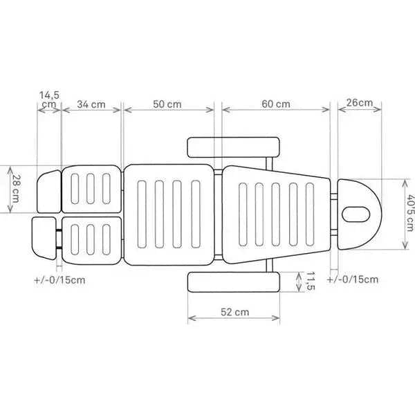 Elektrischer Fußpflegestuhl B-Light mit 3 Motoren und LED-Beleuchtung