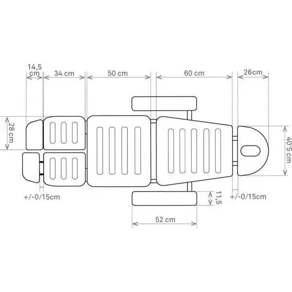 Elektrischer Fußpflegestuhl B-Light mit 3 Motoren und LED-Beleuchtung