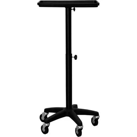 Höhenverstellbarer Friseur-Servierwagen mit abnehmbarer Aluminiumschale in Schwarz - Tiptop - Einrichtung
