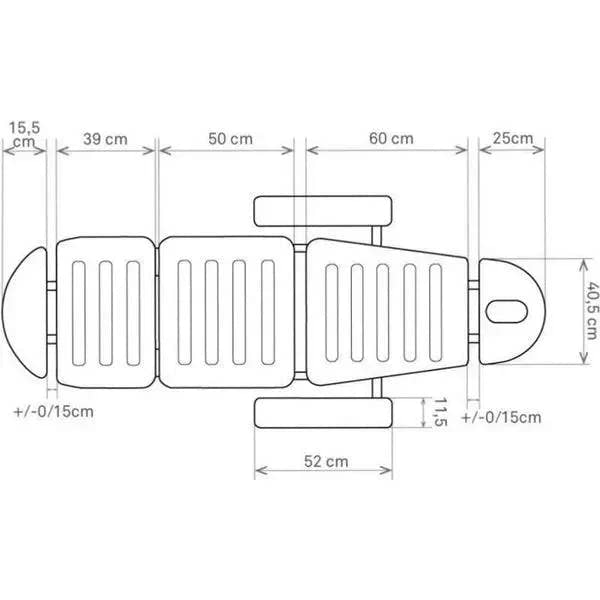 Kosmetikliege elektrisch mit 4 Motoren, Behandlungsliege B-Light, Kosmetikstuhl