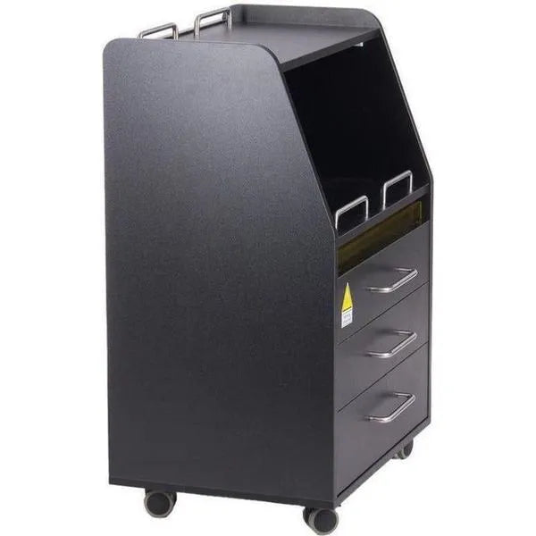 Kosmetikschrank BD-T601 in Schwarz mit UV-Sterilisator und gummierter Räder - Tiptop - Einrichtung