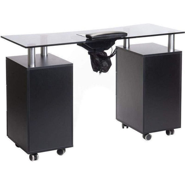 Maniküre Tisch – Nageltisch mit Absaugung BD-3425-1+P in Schwarz - Tiptop - Einrichtung