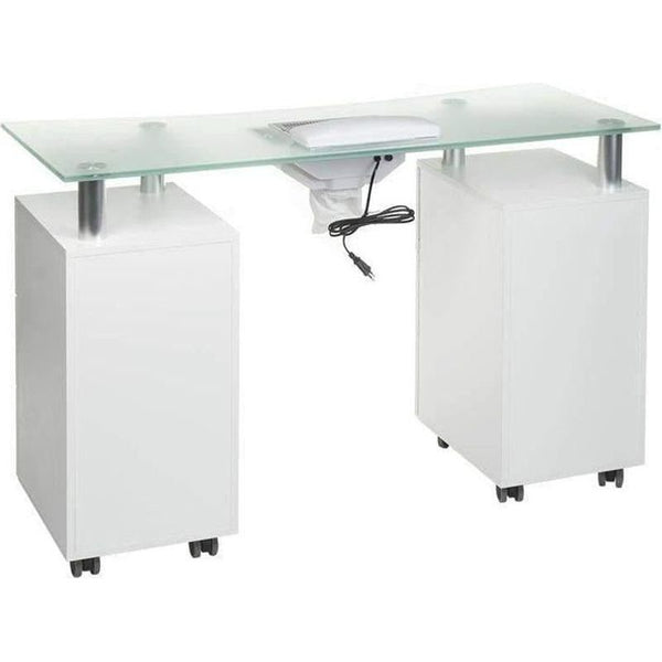Maniküre Tisch Nageltisch mit Absaugung BD-3425-1+P in Weiß - Tiptop - Einrichtung