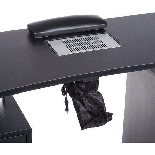 Maniküre Tisch – Nageltisch mit Absaugung BD-3425+P in Schwarz - Tiptop - Einrichtung