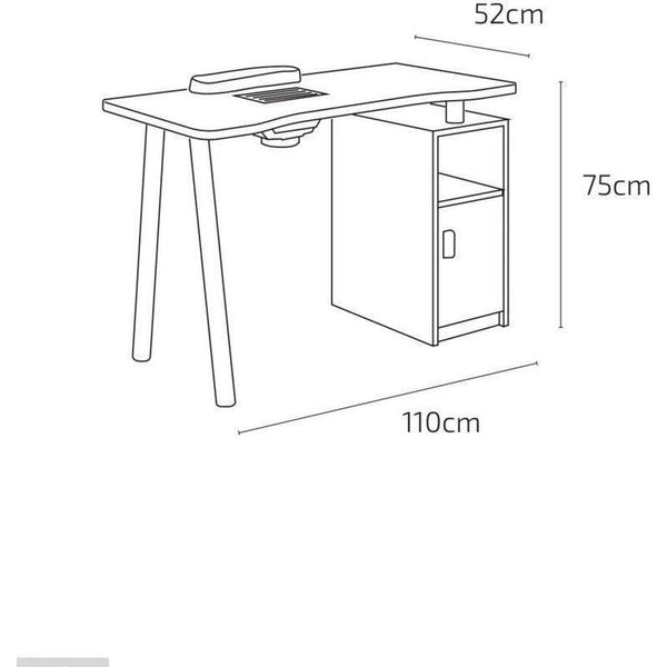 Maniküre Tisch – Nageltisch mit Absaugung Lucia - Tiptop - Einrichtung