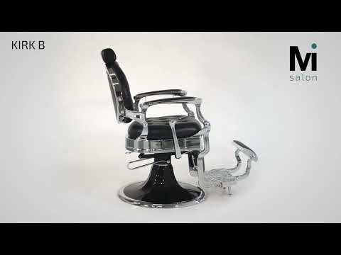 Herren Barberstuhl Kirk in Schwarz – Vintage Friseurstuhl - tiptop-einrichtung