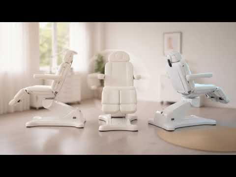 Drehbarer Fußpflegestuhl elektrisch mit 5 Motoren, Pediküre stuhl Tarse in Weiß - Tiptop - Einrichtung