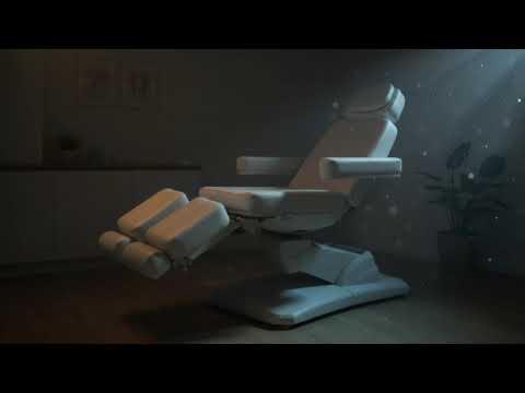 Fußpflegestuhl, Drehbarer, elektrisch, Pediküre stuhl mit 3 Motoren, Podologiestuhl Taurus in modernem Design und hoher Qualität.