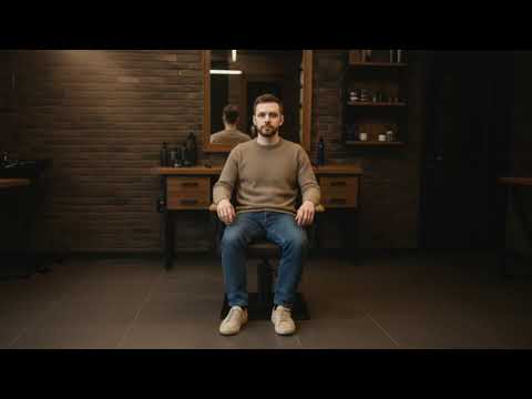 Friseurstuhl in eleganter Schwarz mit massiven Eichenholz-Armlehnen, Luxuriöser Friseur stuhl Ocean B - Tiptop - Einrichtung