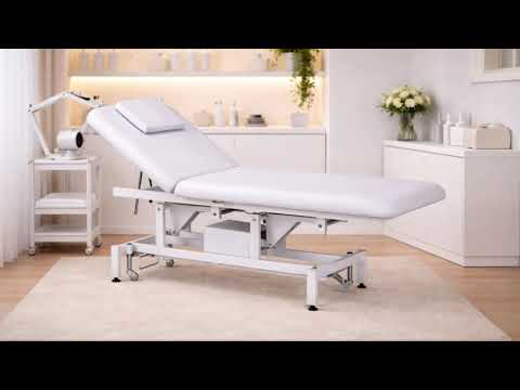 Elektrische Massageliege mit 1 Motor in Weiß, Behandlungsliege Mary, Wellnessliege spa - Tiptop - Einrichtung