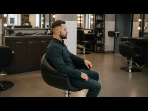 Friseurstuhl in eleganter Schwarz-Farbe, Luxuriöser Friseur stuhl Bertie - Tiptop - Einrichtung