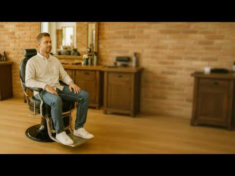 3x Barber stuhl in Schwarz, Herren Friseurstuhl Miga - Luxus und Komfort Barbershop stuhl für Ihren Salon - Tiptop - Einrichtung