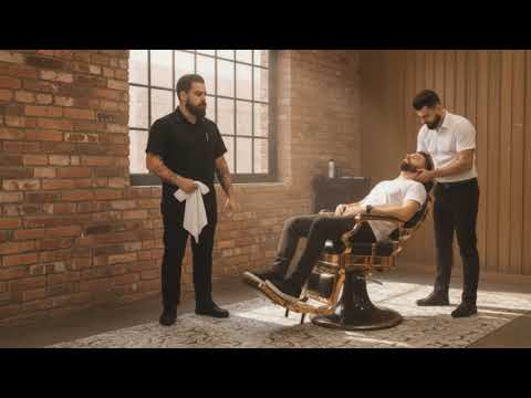 3x Barber stuhl in Schwarz – Gold, Herren Friseurstuhl Caesar, Luxuriöser Barbershop stuhl für stilvolle Salons - Tiptop - Einrichtung