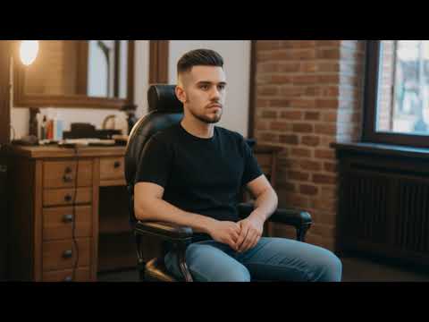 Barber stuhl in Schwarz/Merkur-Silber, Herren Friseurstuhl Caesar, Luxuriöser Stil Barbershop stuhl - Tiptop - Einrichtung