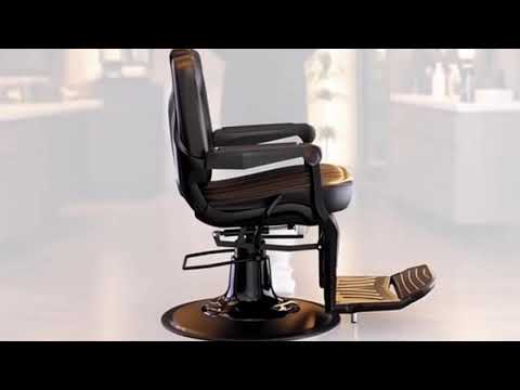 3x Barber stuhl Kale-B, Herren Friseurstuhl in Schwarz, Barbershop stuhl Barbershop stuhl für stilvolle Salons - Tiptop - Einrichtung