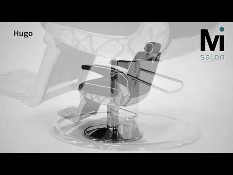  Herren Friseurstuhl - Luxuriöser Barberstuhl Hugo in Silber und Schwarz - tiptop-einrichtung