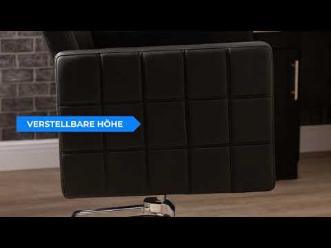 Friseurstuhl in eleganter Schwarz-Farbe, Luxuriöser Friseur stuhl Horace - Tiptop - Einrichtung