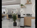 1x Friseurstuhl Ocean Schwarz mit 1x Friseur Waschbecken elektrischer Fußstütze, E-Basil B W U in Schwarz - Tiptop - Einrichtung