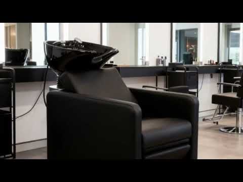 Friseur Waschbecken Luxuriöses ergonomischem Design in Schwarz-weiß, Friseurwaschbecken Sion - Tiptop - Einrichtung