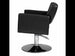 Friseurstuhl in eleganter Schwarz-Farbe, Luxuriöser Friseur stuhl Chic R mit Runder Standfuß - Tiptop - Einrichtung