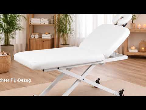 Elektrische Massageliege mit 1 Motor, Behandlungsliege in Weiß, Massagebank Latis - Tiptop - Einrichtung