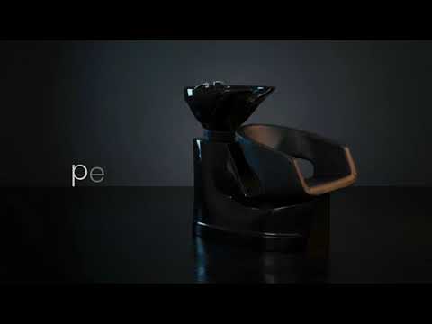 Friseur Waschbecken mit Schwarzem Polsterbezug, Friseurwaschbecken Rolls - Tiptop - Einrichtung