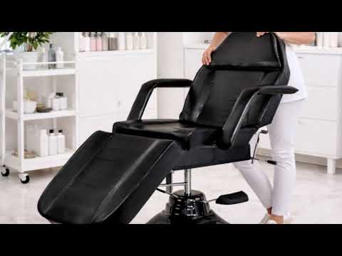 Drehbare Hydraulik Kosmetikliege, Kosmetikstuhl Sart in Weiß, Behandlungsliege mit verstellbarer Rückenlehne - Tiptop - Einrichtung