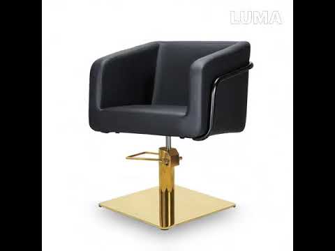 Friseurstuhl in eleganter Schwarz-Farbe, Luxuriöser Friseur stuhl Egan - Tiptop - Einrichtung