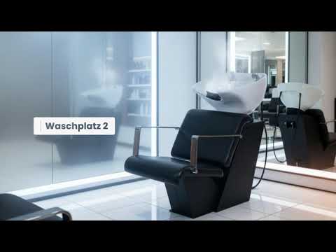 Friseur Waschbecken in elegantem Schwarz, Luxuriöse Friseurwaschbecken Dren - Tiptop - Einrichtung