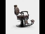 Barber stuhl in Schwarz-Braun mit hydraulischer Pumpe, Herren Friseurstuhl Mae, Barbershop stuhl