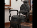 Barber stuhl in Schwarz, Herren Friseurstuhl Mack, Eleganter Barbershop stuhl - Tiptop - Einrichtung