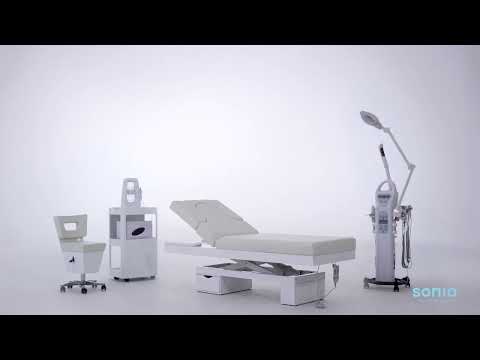 Elektrische Spa-Massageliege mit 2 Maotoren und LED in Weiß, Behandlungsliege Limb - Tiptop - Einrichtung