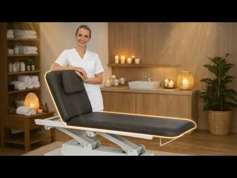 Elegante Elektrische Massageliege mit 1 Motor, Behandlungsliege Sagitarius - Wellnessliege spa, ideal für entspannende Behandlungen.