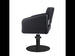 Friseurstuhl in eleganter Schwarz-Farbe, Luxuriöser Friseur stuhl Loris, perfekt für stilvolle Saloneinrichtungen.