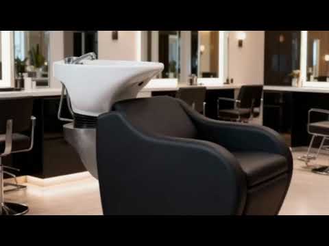 Friseur waschbecken mit elektrischer Fußstütze und ergonomischem Design, Friseurwaschbecken Metri - Tiptop - Einrichtung