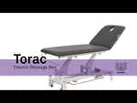  Elektrische Massage- und Therapieliege Torac mit einem Motor, PVC-Polsterung in Grau