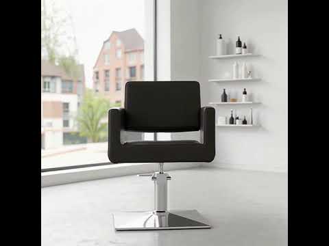 Friseurstuhl in eleganter Schwarz-Farbe, Luxuriöser Friseur stuhl Chic Q - Tiptop - Einrichtung