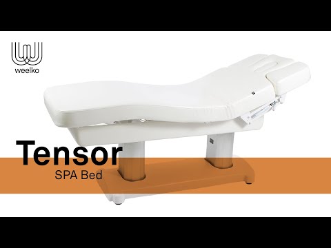  Spa-Kosmetikliege Tensor mit Heizfunktion und vier Motoren, elektrische Behandlungsliege in Weiß - tiptop-einrichtung