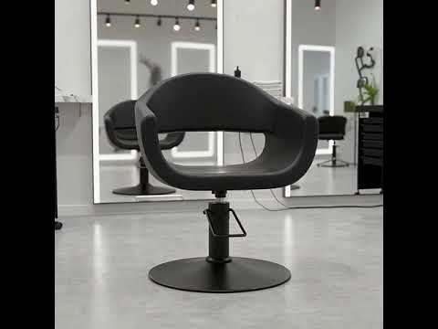 Friseurstuhl in eleganter Schwarz-Farbe, Luxuriöser Friseur stuhl Glam - Tiptop - Einrichtung