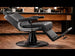 Hochwertiger Barber stuhl in Schwarz, Herren Friseurstuhl Taito, ideal für jeden modernen Barbershop.