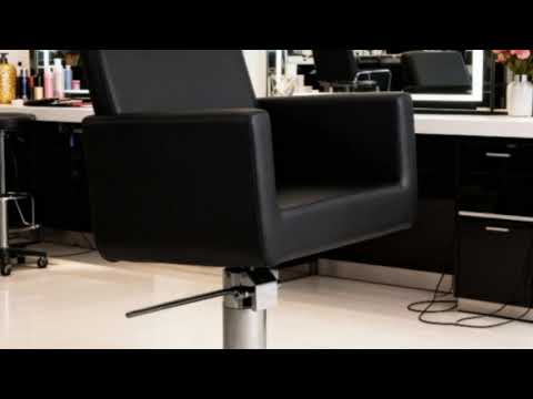 Friseurstuhl in eleganter Schwarz-Farbe, Luxuriöser Friseur stuhl Chic Q - Tiptop - Einrichtung