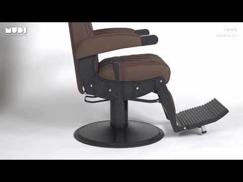 Luxuriöser Barber stuhl Hawk, Herren Friseurstuhl im Vintage-Stil, ideal für traditionelle Barbershops.