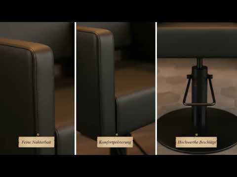 Friseur Waschbecken in elegantem Schwarz, Friseurwaschbecken Jacob bietet höchsten Komfort und stilvolles Design für Profis.