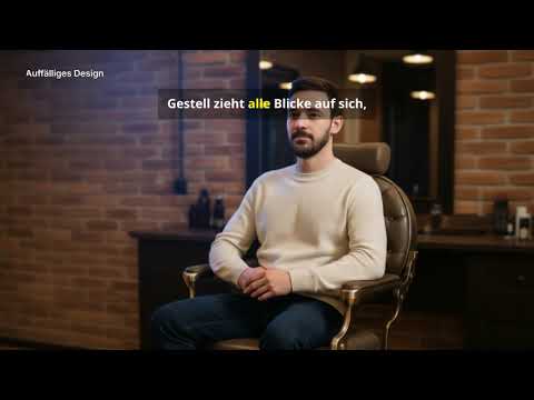 Barber stuhl in Bronze – Gold, Herren Friseurstuhl Buzz, Luxus Barbershop stuhl - Tiptop - Einrichtung