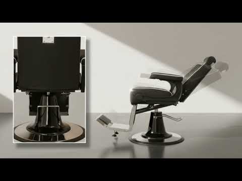 Barber stuhl in stilvollem Schwarz, Herren Friseurstuhl Temple, Barbershop stuhl - Tiptop - Einrichtung