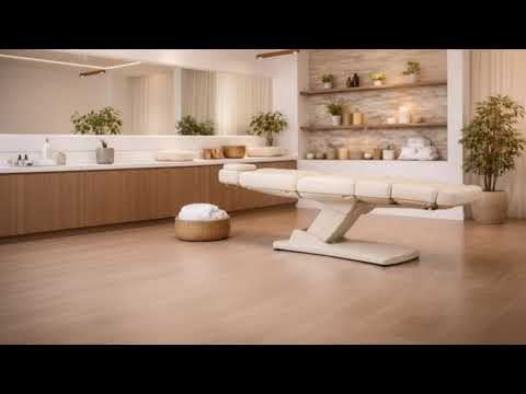 Luxus Kosmetikstuhl: Elektrischer Kosmetikliege mit 3 Motoren, Behandlungsliege Aries-3, stabil und hochwertig.