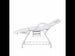 Weiße Kosmetikliege Domix 3-teilig, manuelle Massageliege mit Stauraum, Modell 3557A.A26